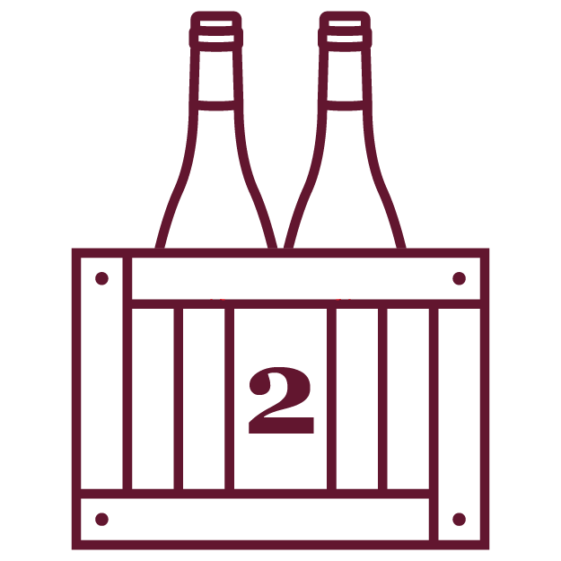 Caja madera 2 botellas